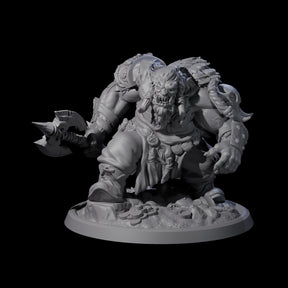 Squat Grinning Ogre D Miniature for Dungeons and Dragons, Pathfinder or other TTRPGs