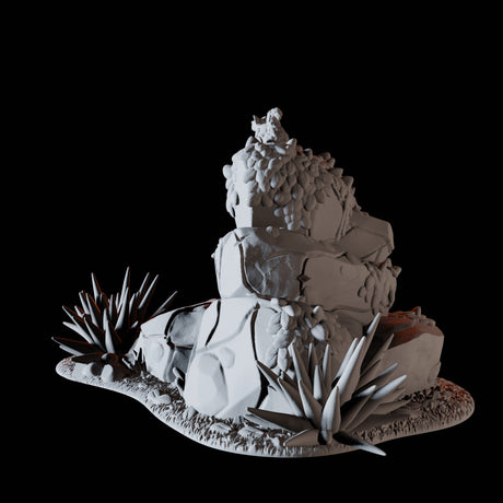 Squirrel on a rock Miniature for Dungeons and Dragons, Pathfinder or other TTRPGs