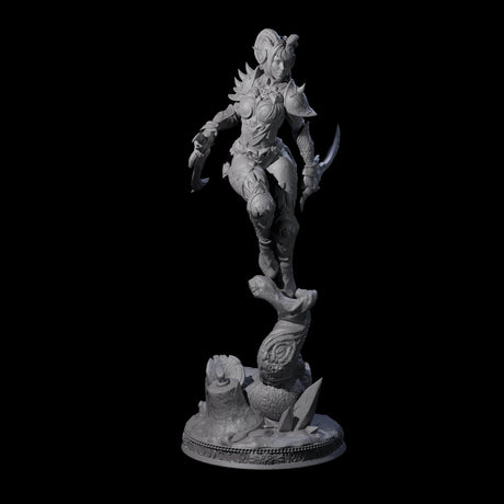 Stabbing Tiefling Rogue Miniature for Dungeons and Dragons, Pathfinder or other TTRPGs