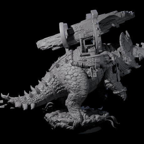 Stacked Saurian Siege Beast A Miniature for Dungeons and Dragons, Pathfinder or other TTRPGs