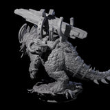 Stacked Saurian Siege Beast A Miniature for Dungeons and Dragons, Pathfinder or other TTRPGs