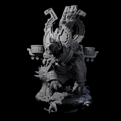 Stacked Saurian Siege Beast A Miniature for Dungeons and Dragons, Pathfinder or other TTRPGs