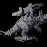 Stacked Saurian Siege Beast A Miniature for Dungeons and Dragons, Pathfinder or other TTRPGs