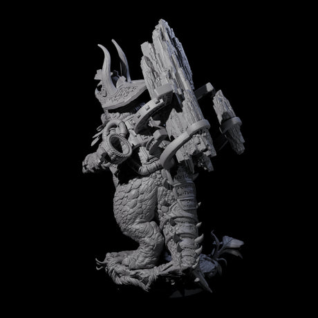 Stacked Saurian Siege Beast B Miniature for Dungeons and Dragons, Pathfinder or other TTRPGs