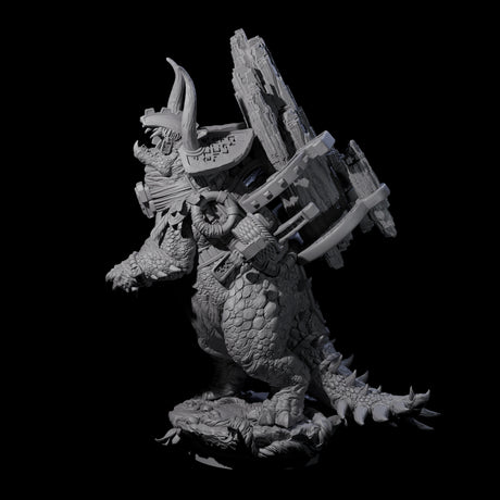 Stacked Saurian Siege Beast B Miniature for Dungeons and Dragons, Pathfinder or other TTRPGs