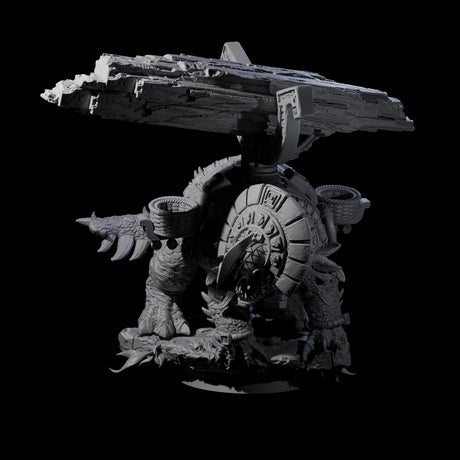 Stacked Saurian Siege Beast C Miniature for Dungeons and Dragons, Pathfinder or other TTRPGs