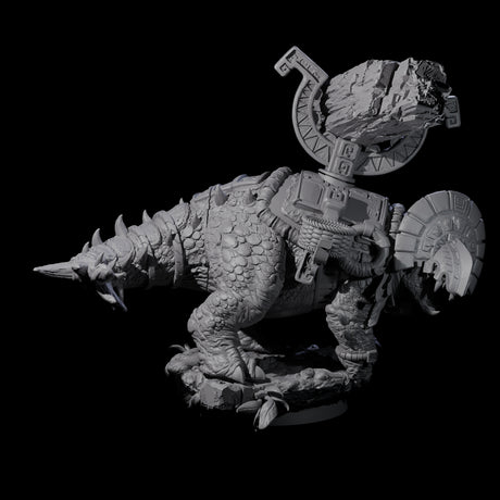 Stacked Saurian Siege Beast C Miniature for Dungeons and Dragons, Pathfinder or other TTRPGs