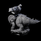 Stacked Saurian Siege Beast C Miniature for Dungeons and Dragons, Pathfinder or other TTRPGs
