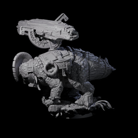 Stacked Saurian Siege Beast C Miniature for Dungeons and Dragons, Pathfinder or other TTRPGs