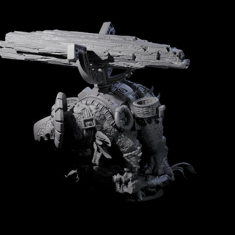 Stacked Saurian Siege Beast C Miniature for Dungeons and Dragons, Pathfinder or other TTRPGs