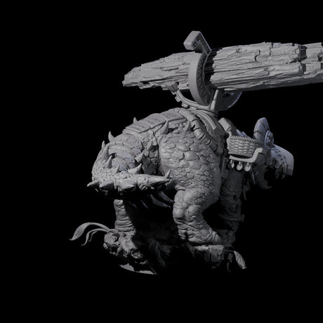 Stacked Saurian Siege Beast C Miniature for Dungeons and Dragons, Pathfinder or other TTRPGs