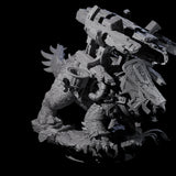 Stacked Saurian Siege Beast D Miniature for Dungeons and Dragons, Pathfinder or other TTRPGs