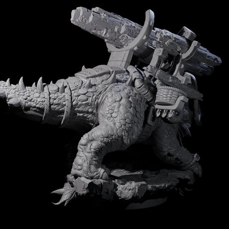 Stacked Saurian Siege Beast D Miniature for Dungeons and Dragons, Pathfinder or other TTRPGs