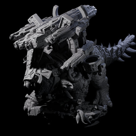 Stacked Saurian Siege Beast D Miniature for Dungeons and Dragons, Pathfinder or other TTRPGs