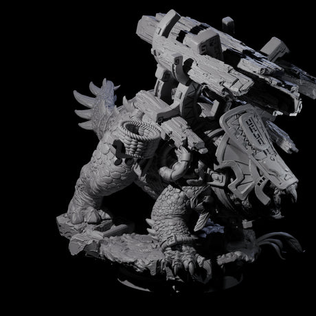 Stacked Saurian Siege Beast D Miniature for Dungeons and Dragons, Pathfinder or other TTRPGs