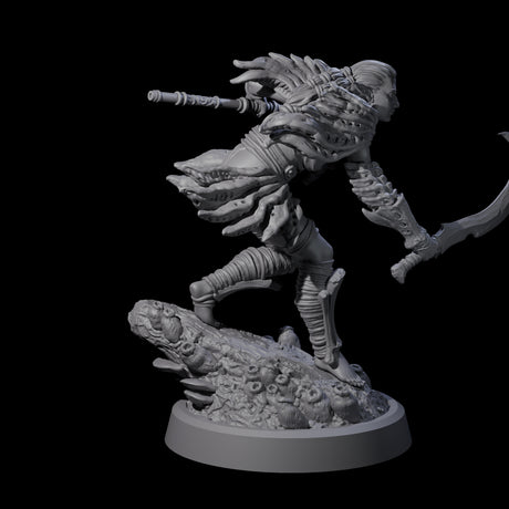 Stalking Blowdart Tribeswoman Miniature for Dungeons and Dragons, Pathfinder or other TTRPGs