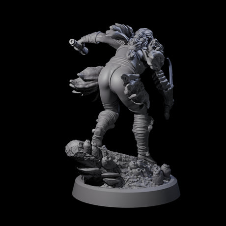 Stalking Blowdart Tribeswoman Miniature for Dungeons and Dragons, Pathfinder or other TTRPGs