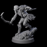 Stalking Blowdart Tribeswoman Miniature for Dungeons and Dragons, Pathfinder or other TTRPGs