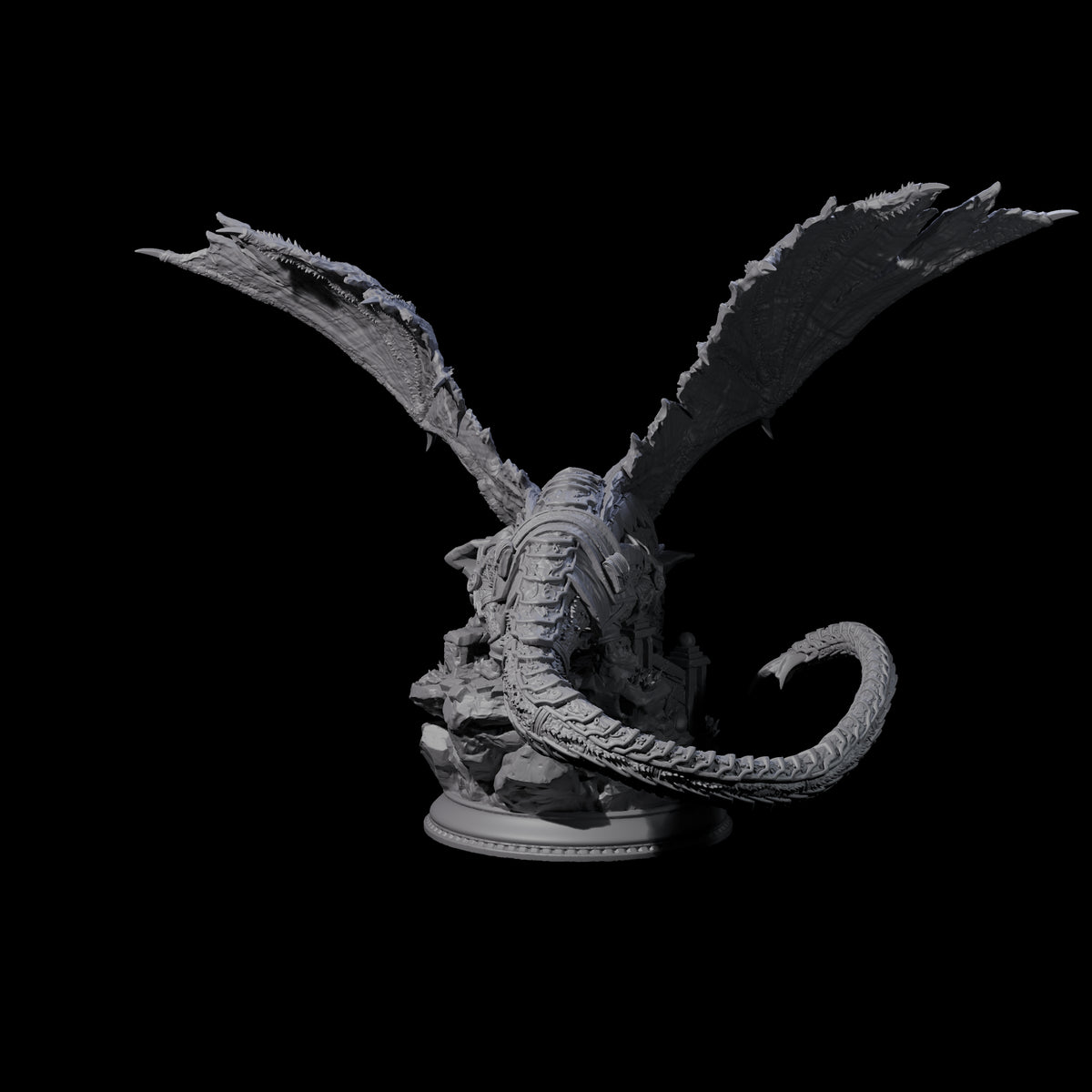 Stalking Chromatic Dragon Miniature for Dungeons and Dragons, Pathfinder or other TTRPGs