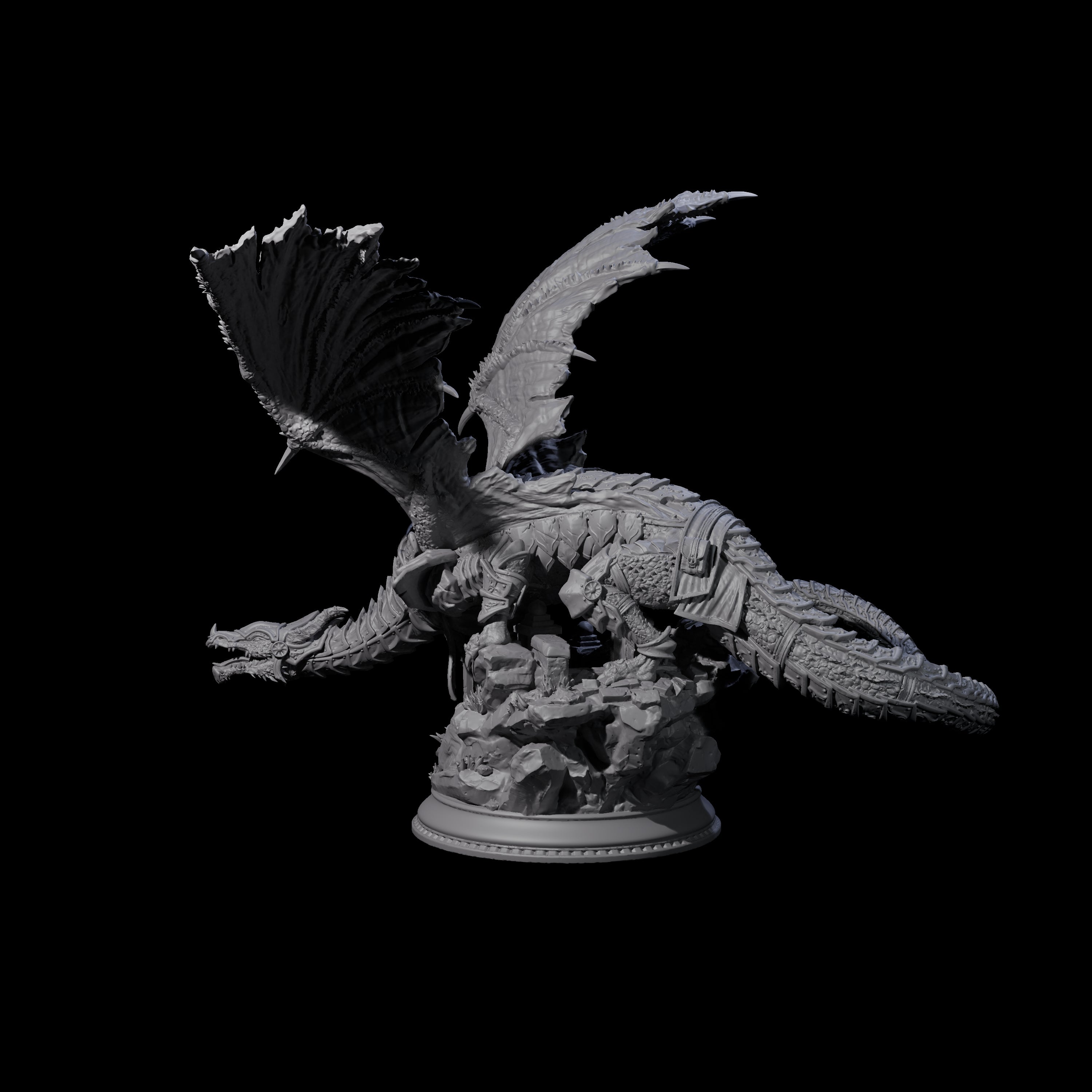 Stalking Chromatic Dragon Miniature for Dungeons and Dragons, Pathfinder or other TTRPGs