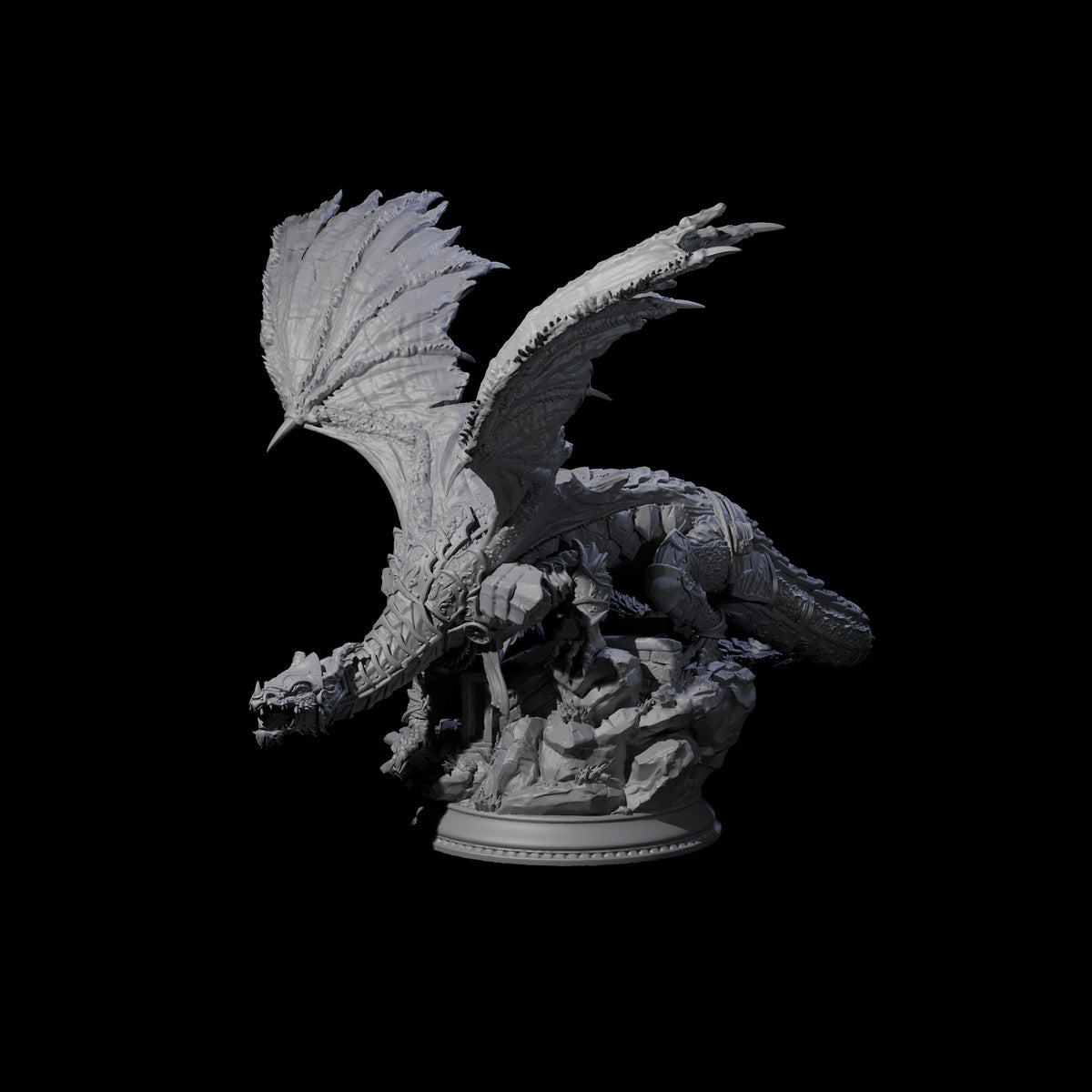 Stalking Chromatic Dragon Miniature for Dungeons and Dragons, Pathfinder or other TTRPGs