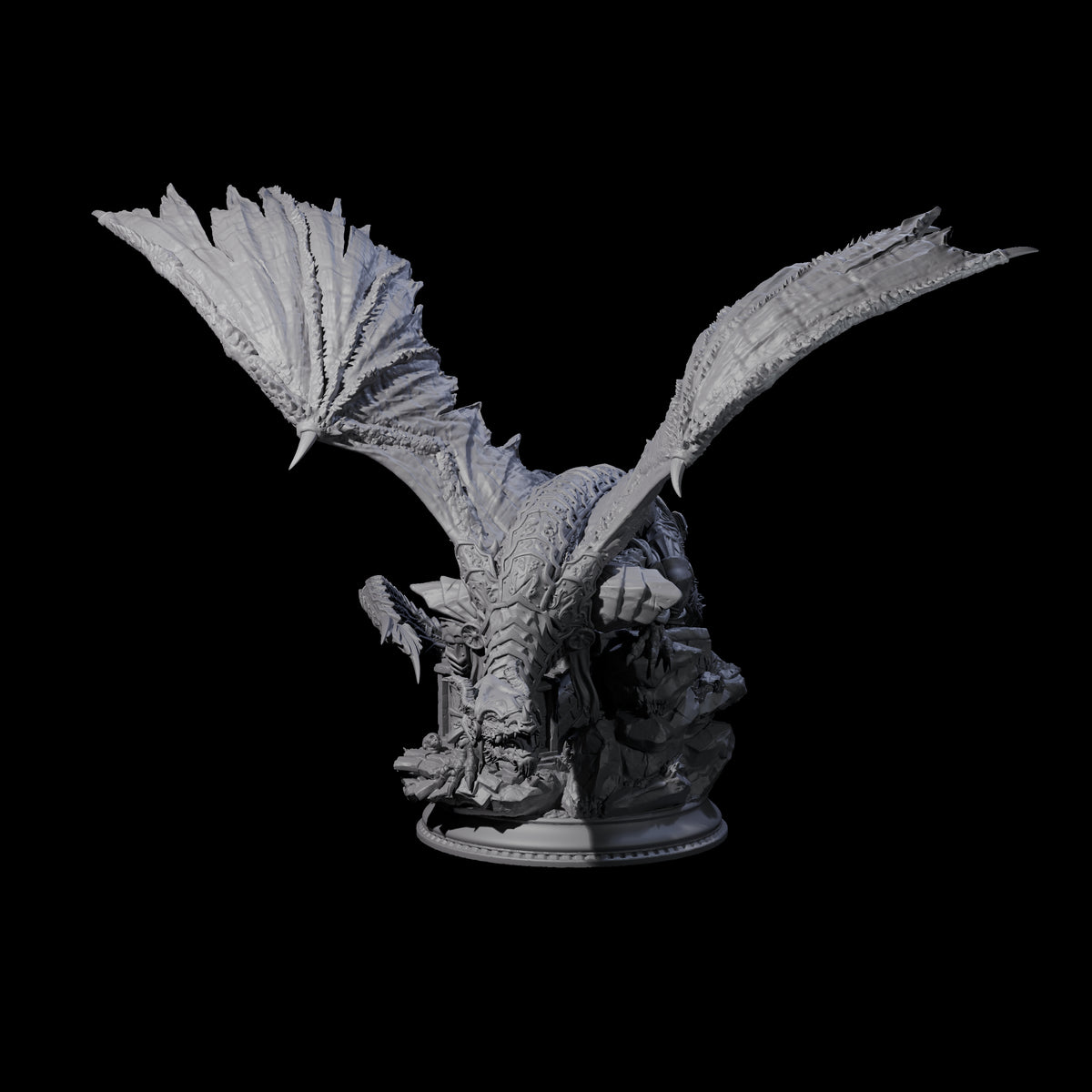 Stalking Chromatic Dragon Miniature for Dungeons and Dragons, Pathfinder or other TTRPGs