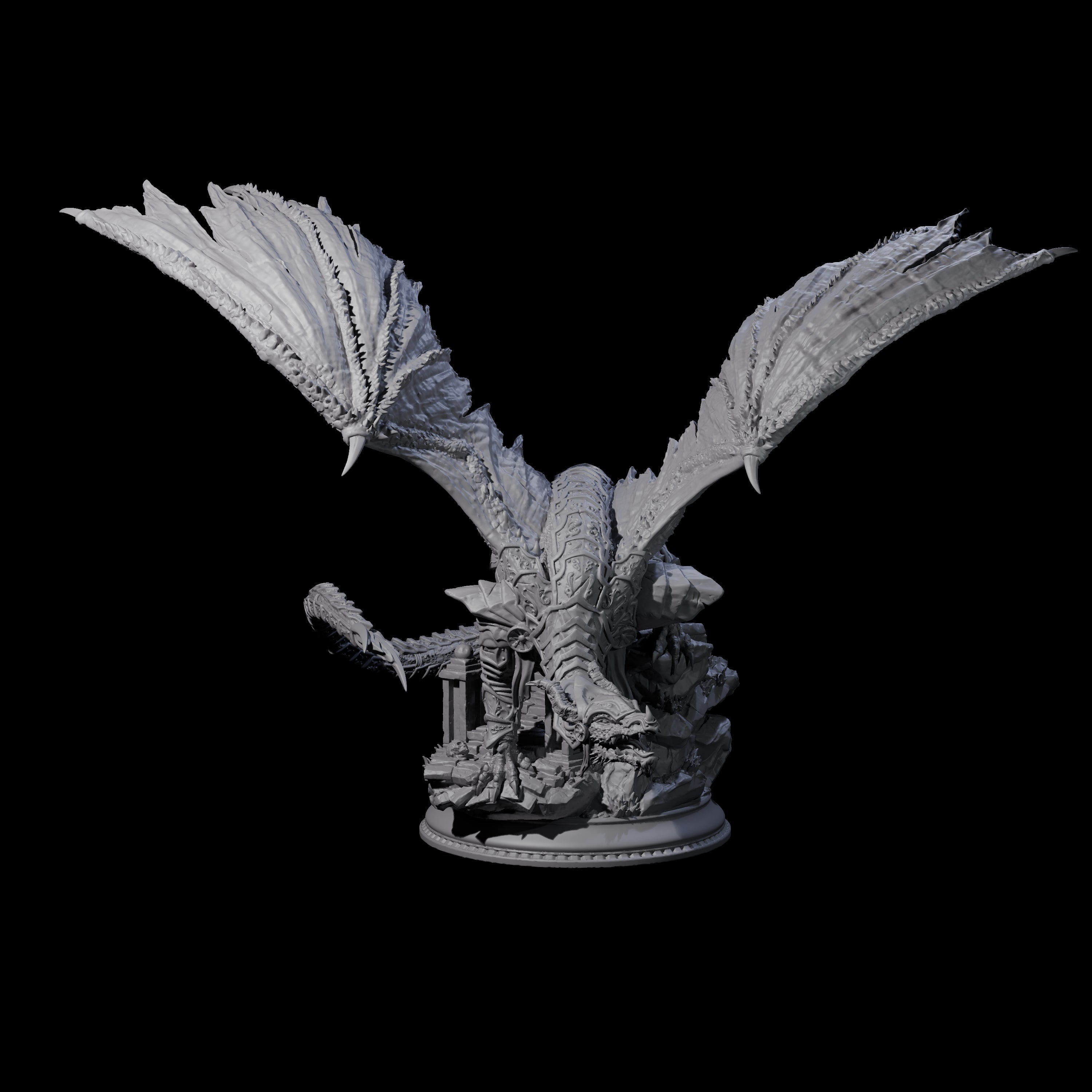 Stalking Chromatic Dragon Miniature for Dungeons and Dragons, Pathfinder or other TTRPGs