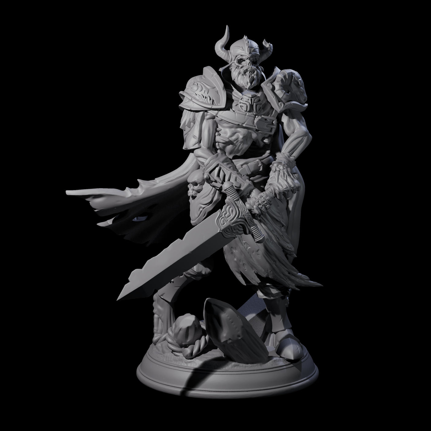 Stalking Death Knight Miniature for Dungeons and Dragons, Pathfinder or other TTRPGs