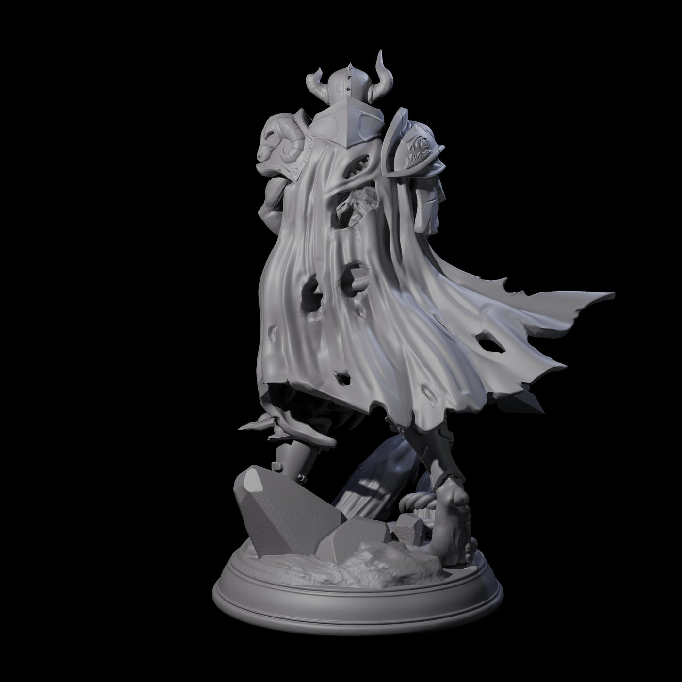 Stalking Death Knight Miniature for Dungeons and Dragons, Pathfinder or other TTRPGs