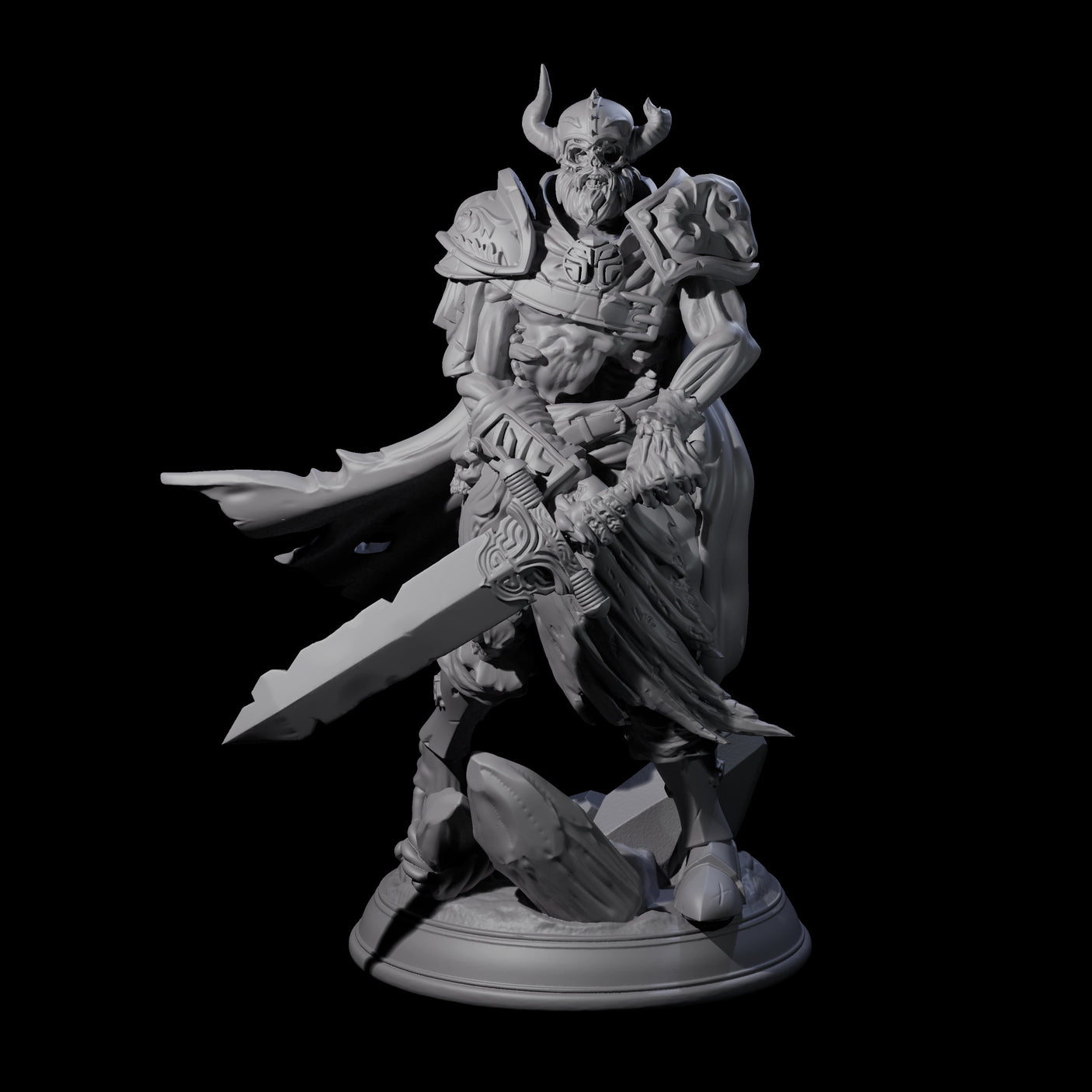 Stalking Death Knight Miniature for Dungeons and Dragons, Pathfinder or other TTRPGs