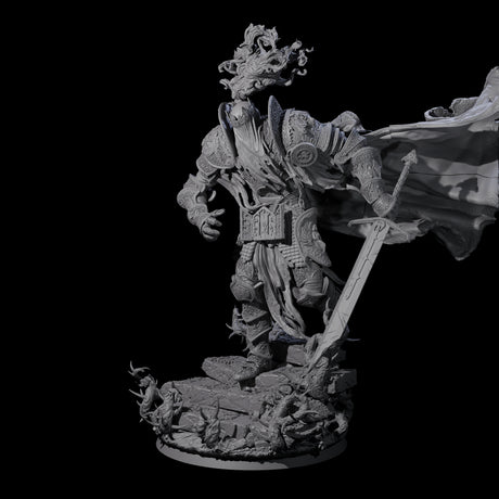 Stalking Dread Knight Miniature for Dungeons and Dragons, Pathfinder or other TTRPGs