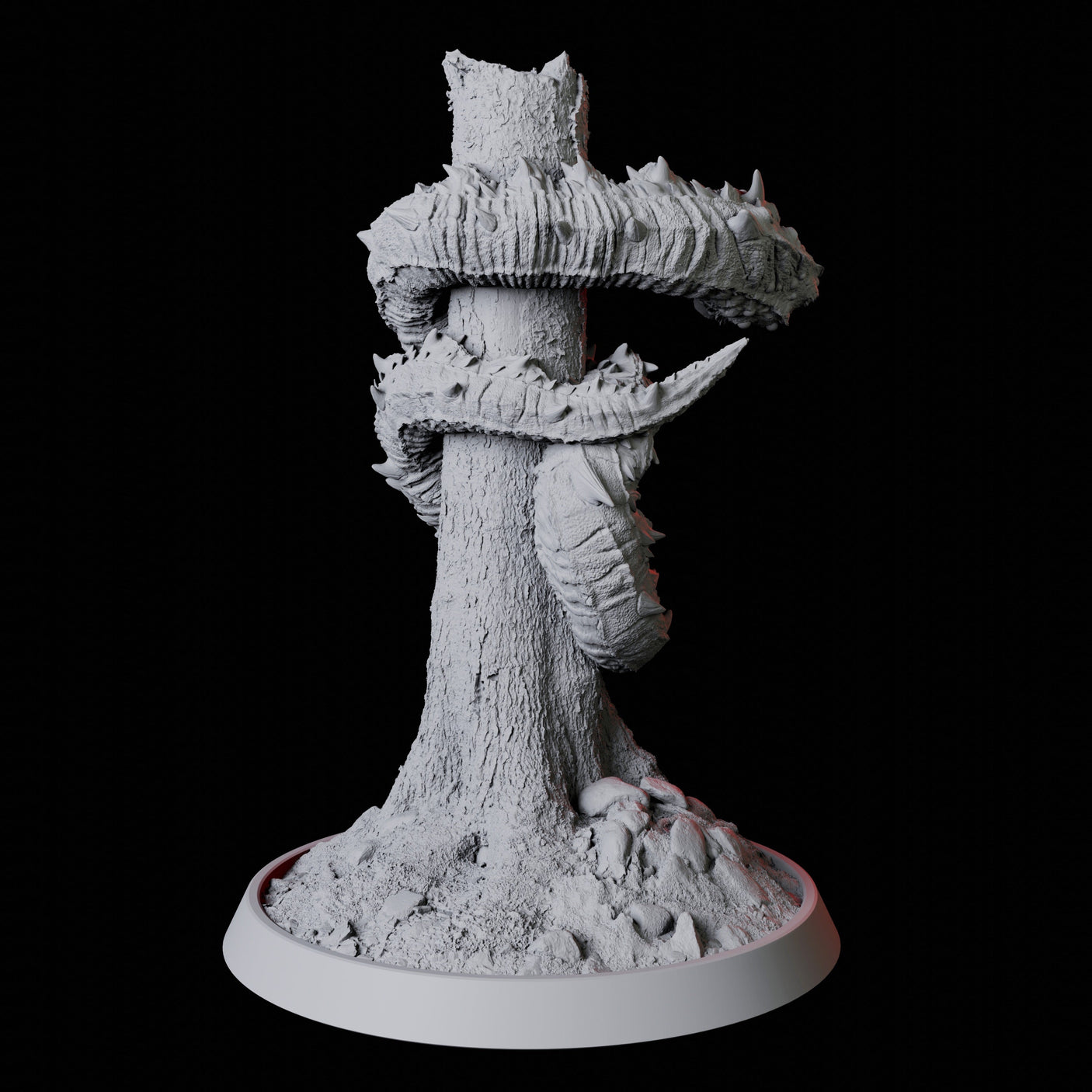 Stalking Frost Worm Miniature for Dungeons and Dragons, Pathfinder or other TTRPGs
