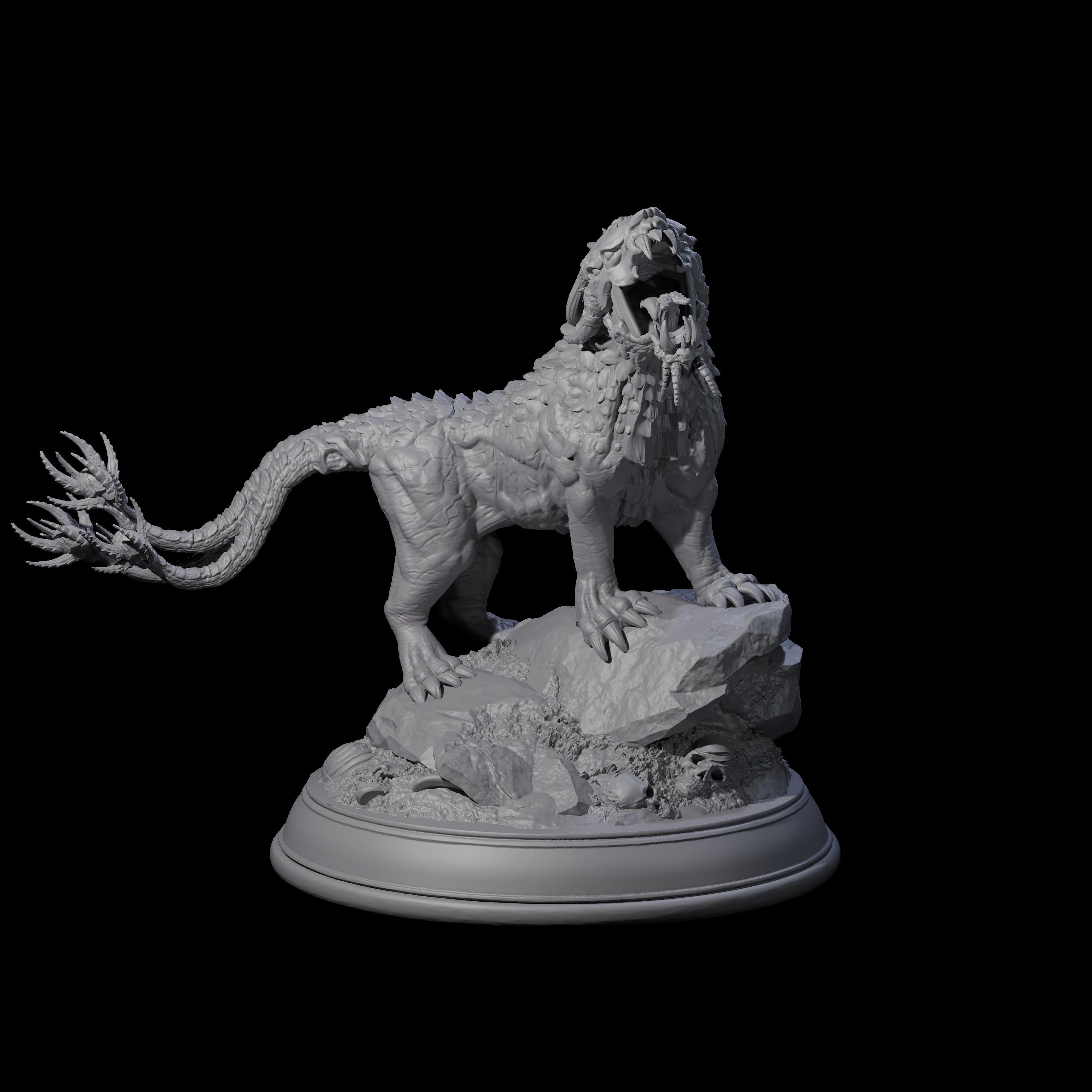 Stalking Hell Hound Miniature for Dungeons and Dragons, Pathfinder or other TTRPGs