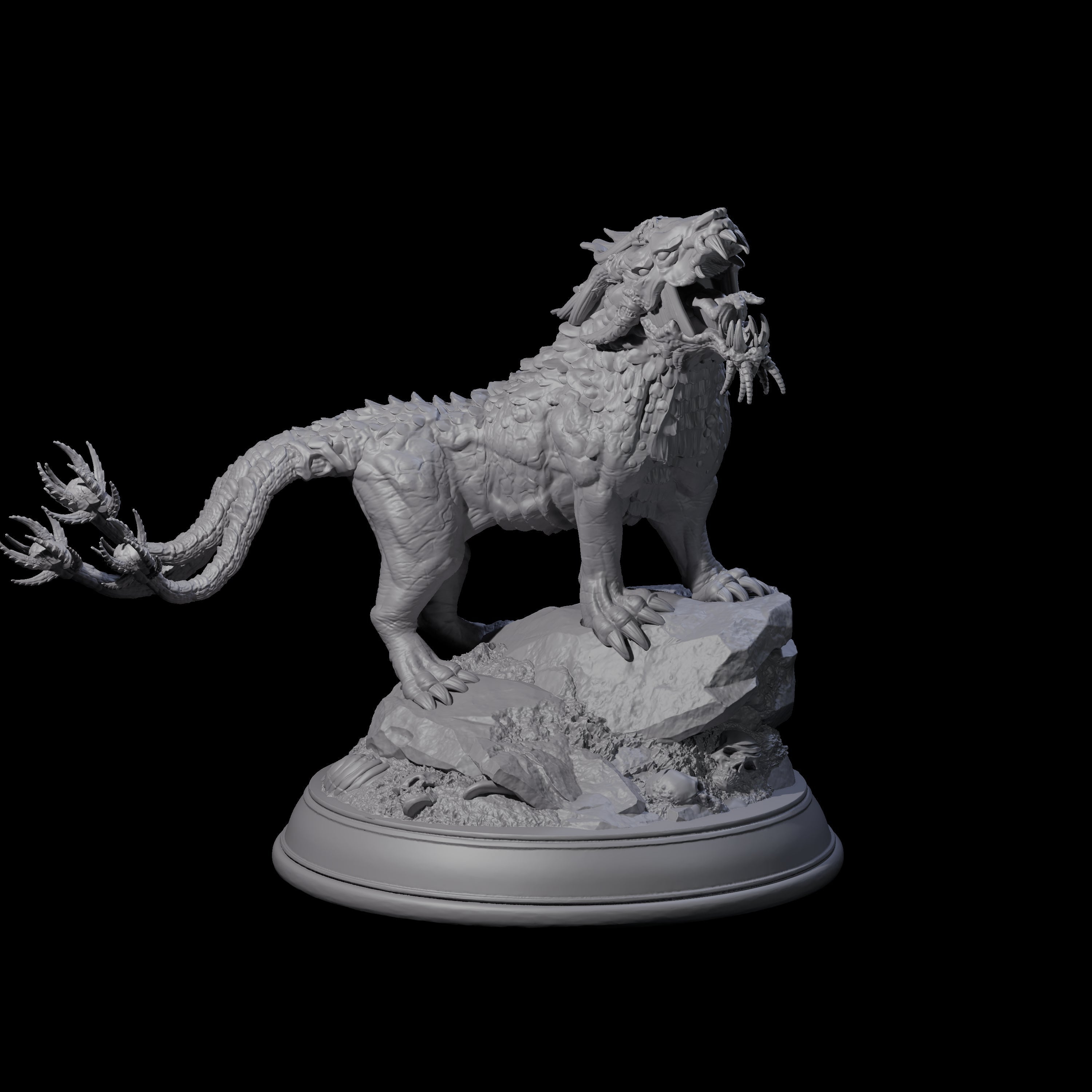 Stalking Hell Hound Miniature for Dungeons and Dragons, Pathfinder or other TTRPGs