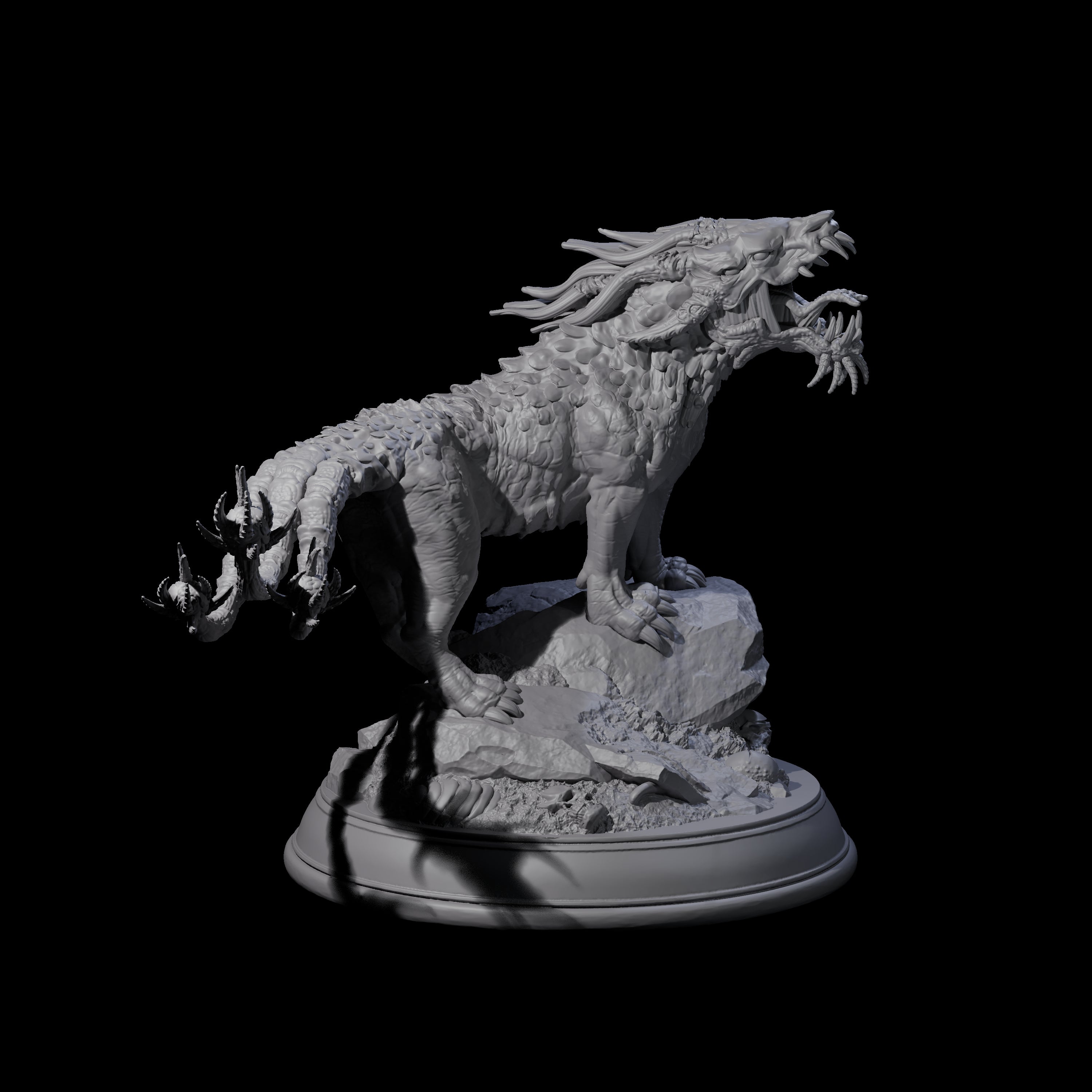 Stalking Hell Hound Miniature for Dungeons and Dragons, Pathfinder or other TTRPGs