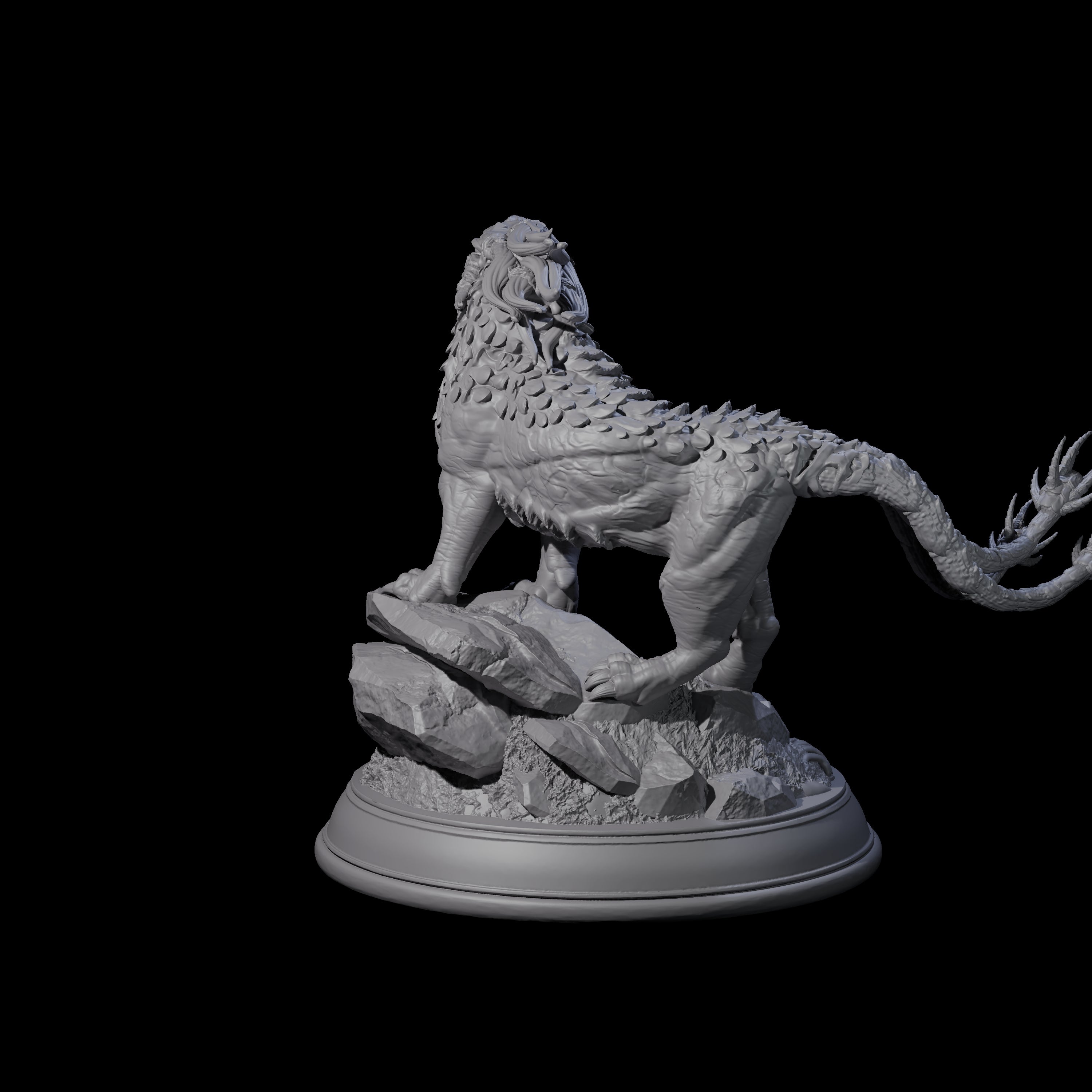 Stalking Hell Hound Miniature for Dungeons and Dragons, Pathfinder or other TTRPGs