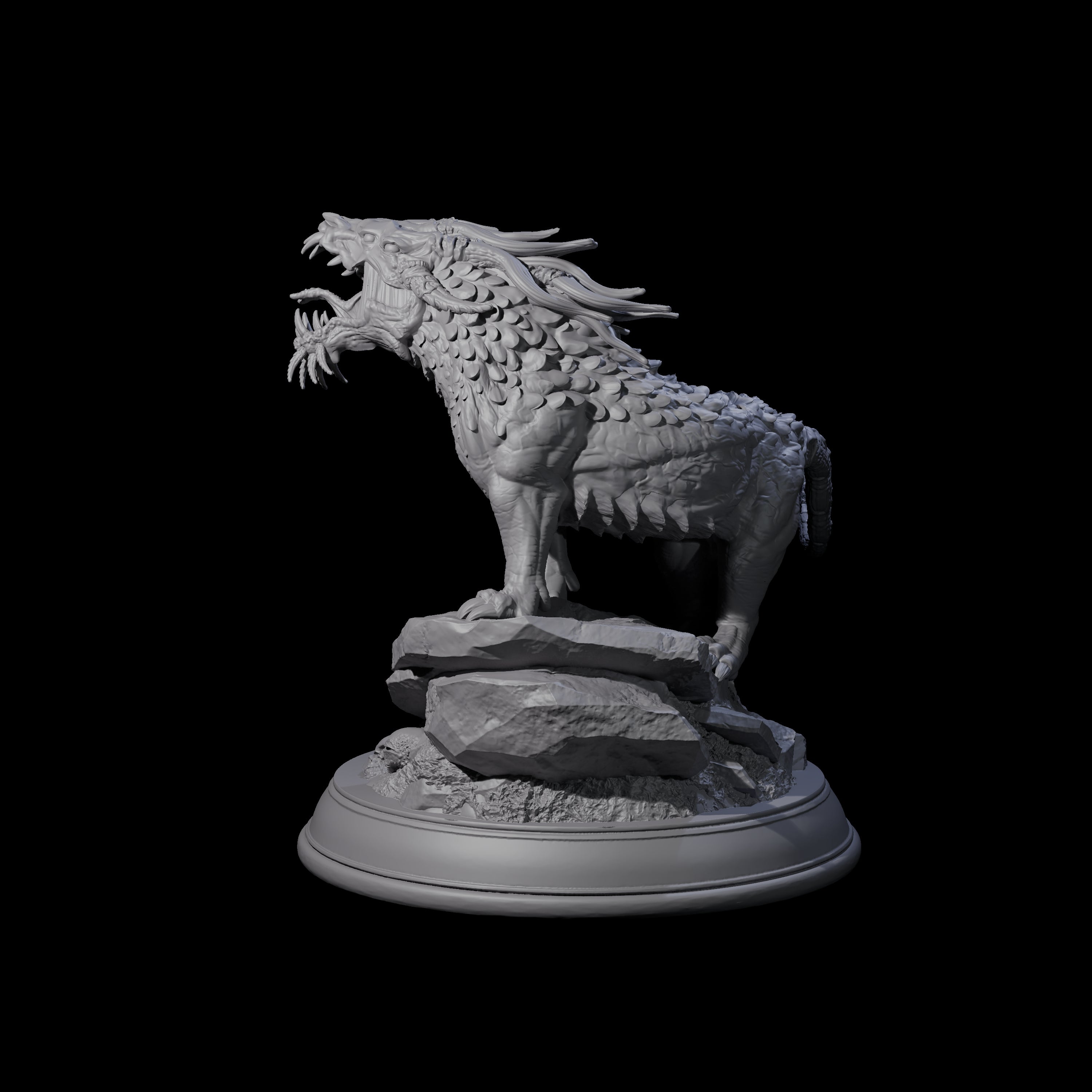 Stalking Hell Hound Miniature for Dungeons and Dragons, Pathfinder or other TTRPGs