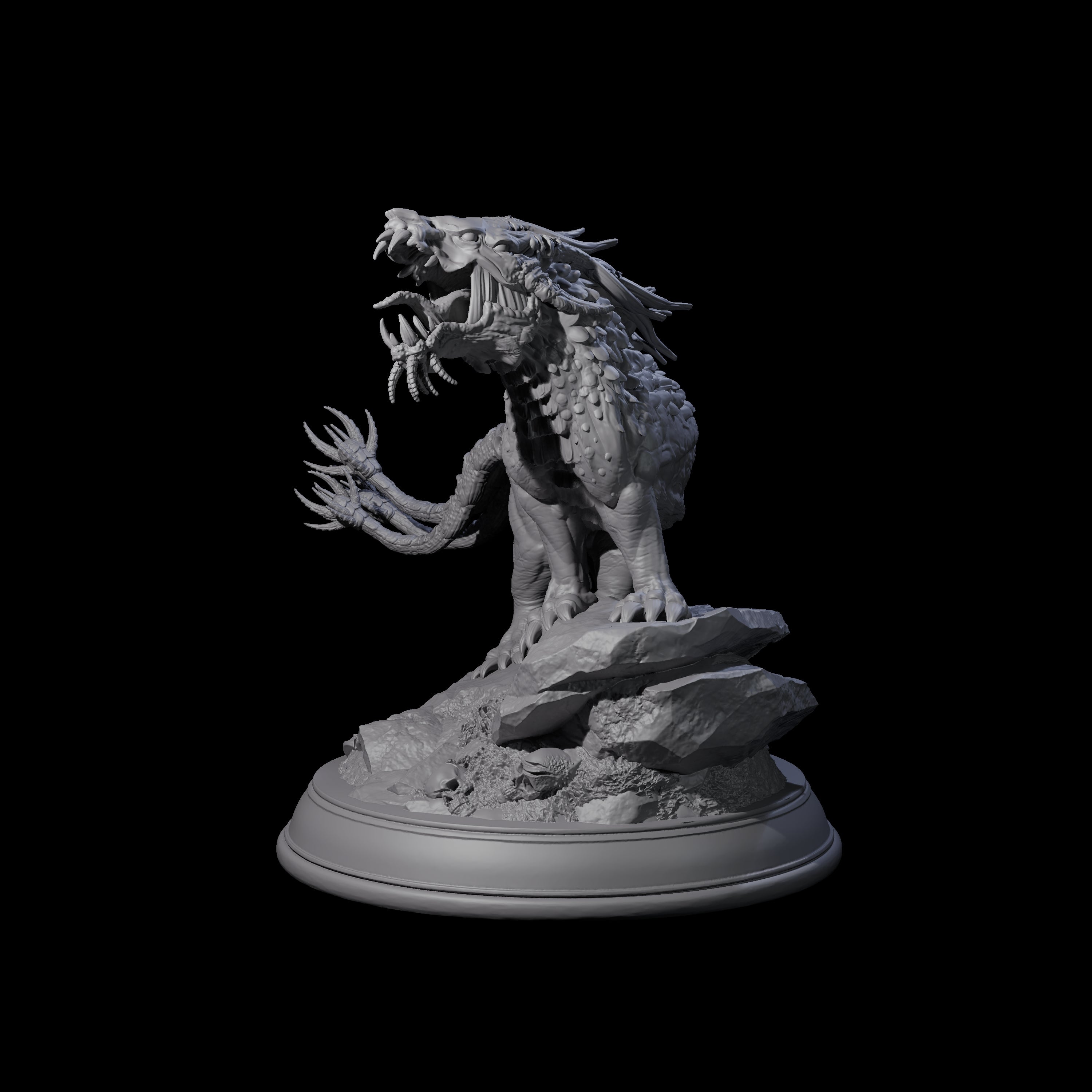 Stalking Hell Hound Miniature for Dungeons and Dragons, Pathfinder or other TTRPGs