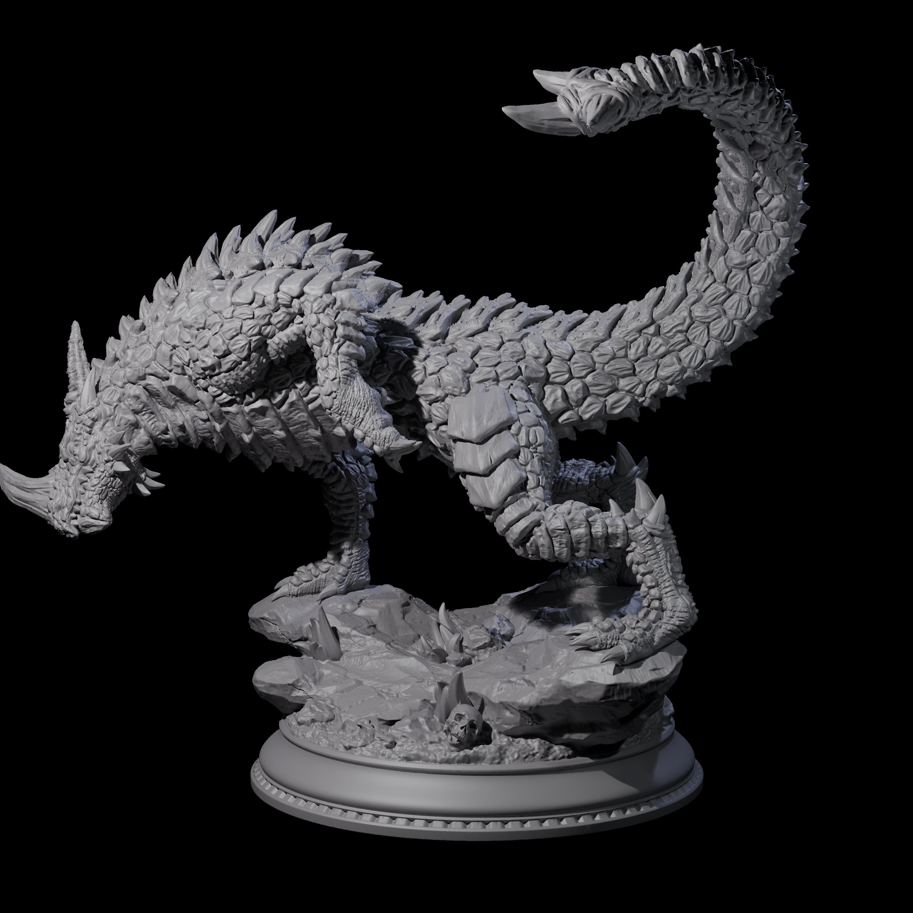 Stalking Linnorm Miniature for Dungeons and Dragons, Pathfinder or other TTRPGs