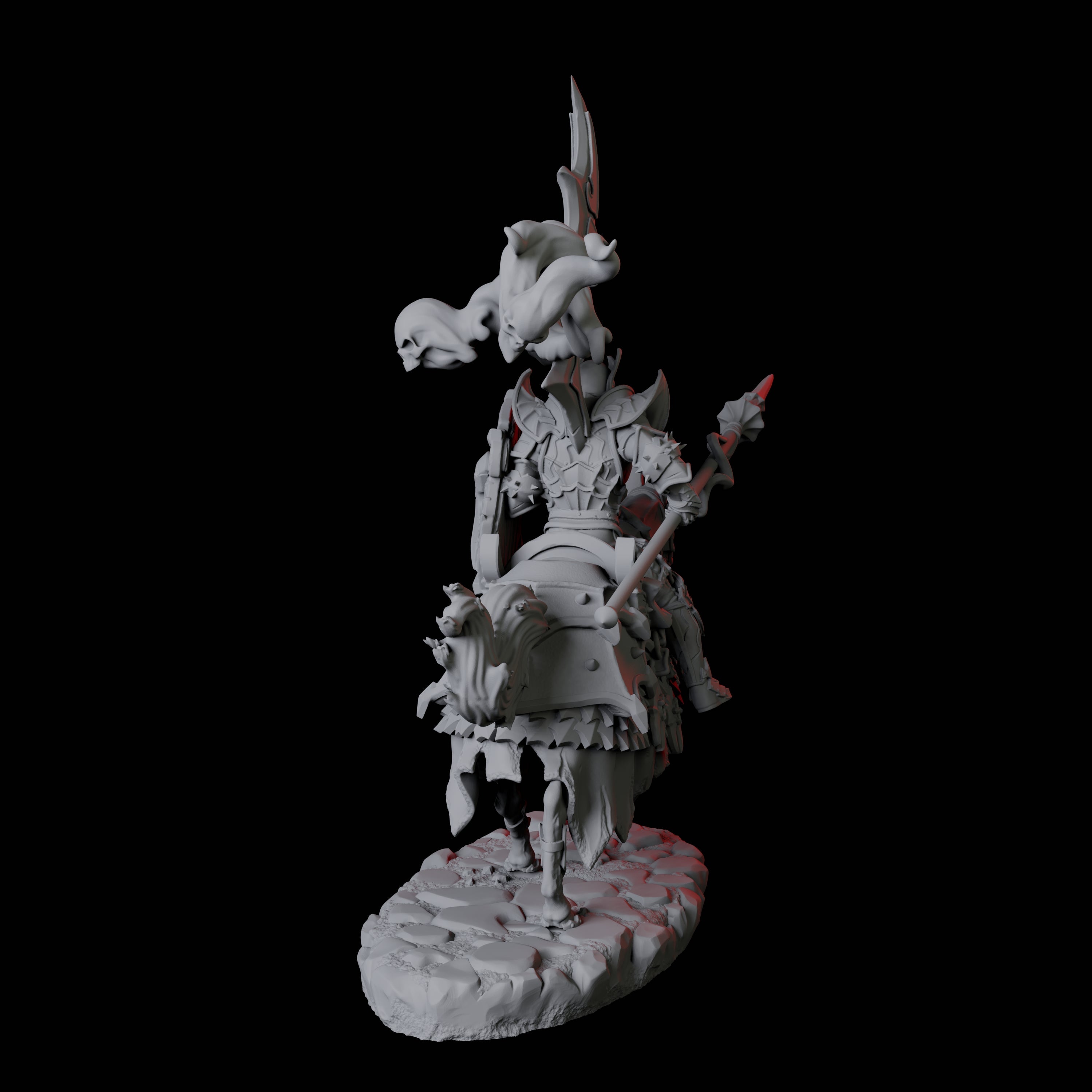 Stalking Mounted Revenant A Miniature for Dungeons and Dragons, Pathfinder or other TTRPGs