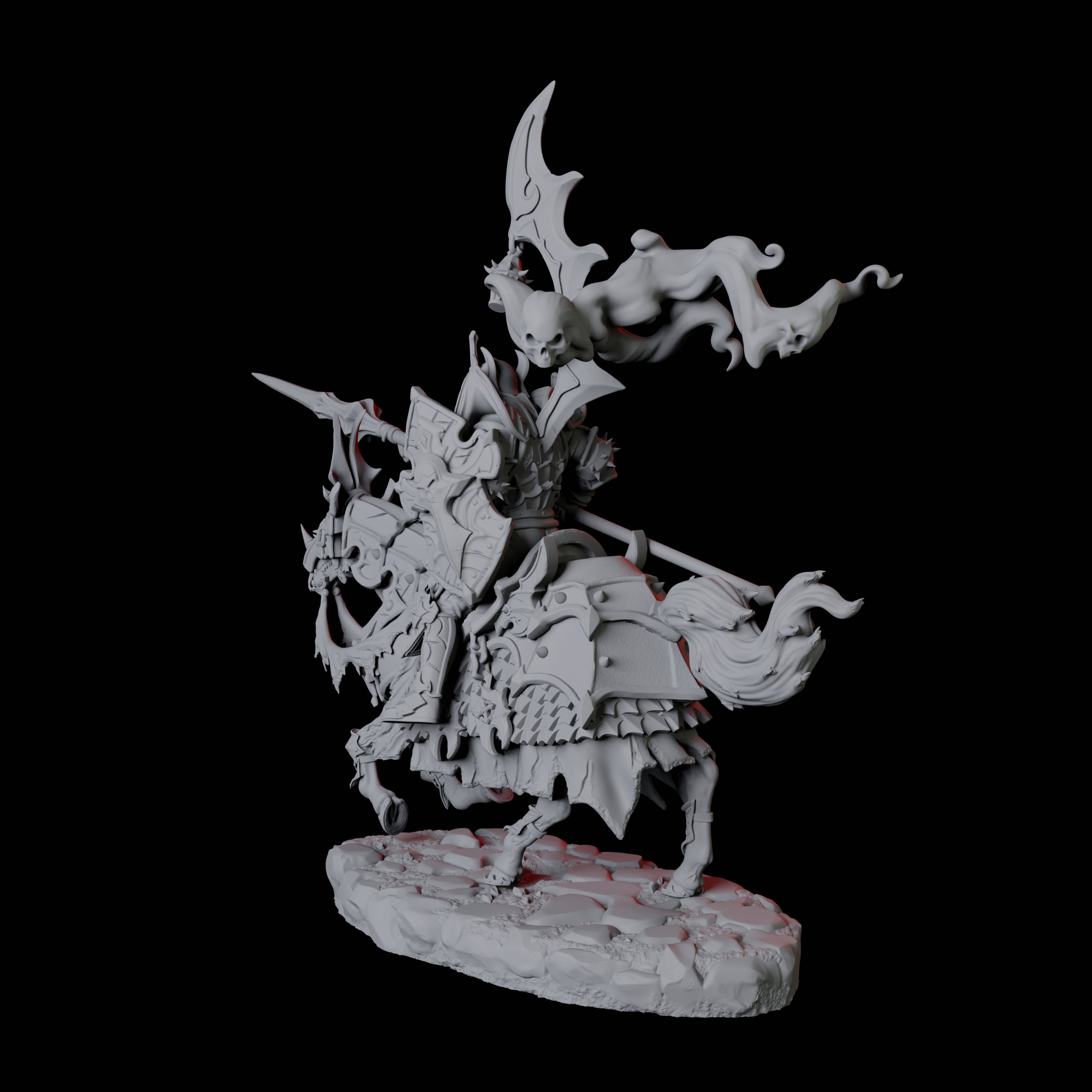 Stalking Mounted Revenant A Miniature for Dungeons and Dragons, Pathfinder or other TTRPGs