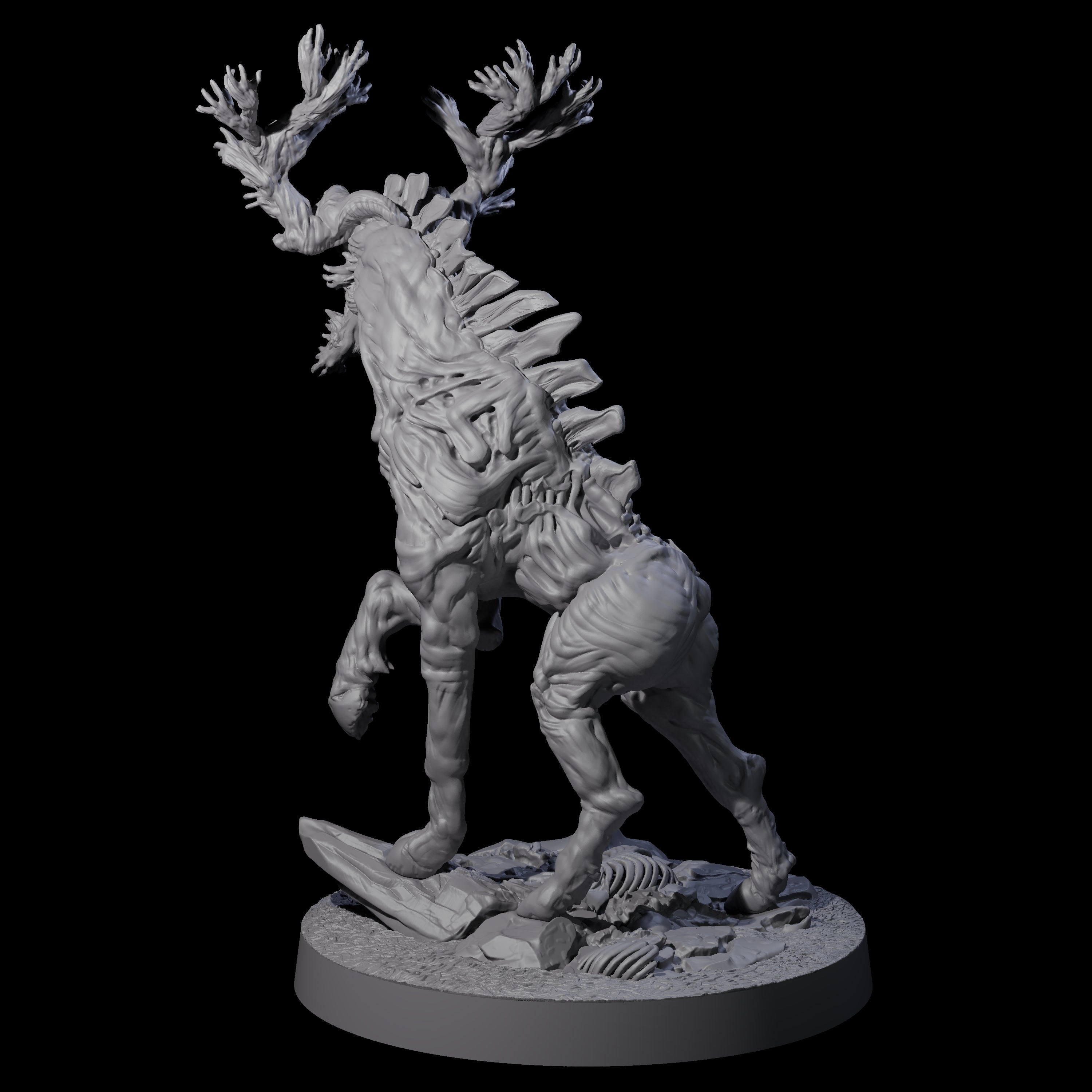 Stalking Skeletal Wendigo Miniature for Dungeons and Dragons, Pathfinder or other TTRPGs