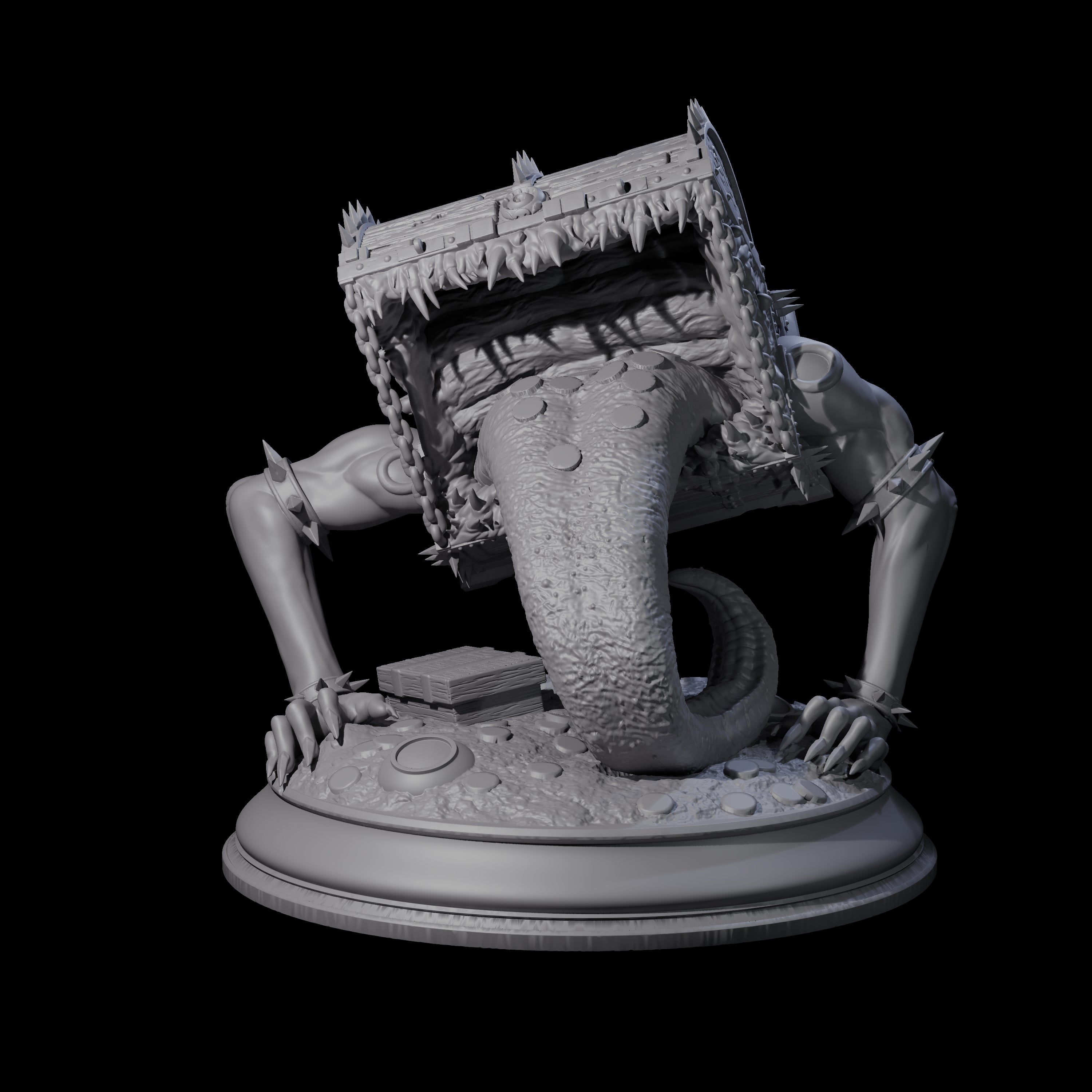 Stalking Treasure Mimic Miniature for Dungeons and Dragons, Pathfinder or other TTRPGs