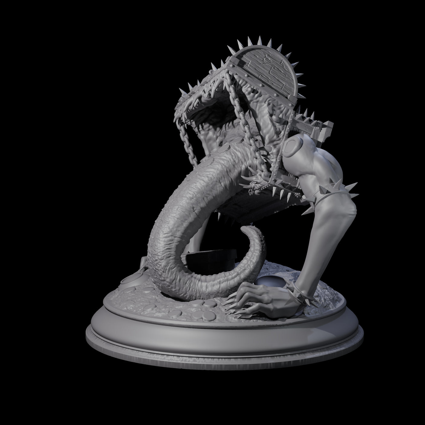 Stalking Treasure Mimic Miniature for Dungeons and Dragons, Pathfinder or other TTRPGs