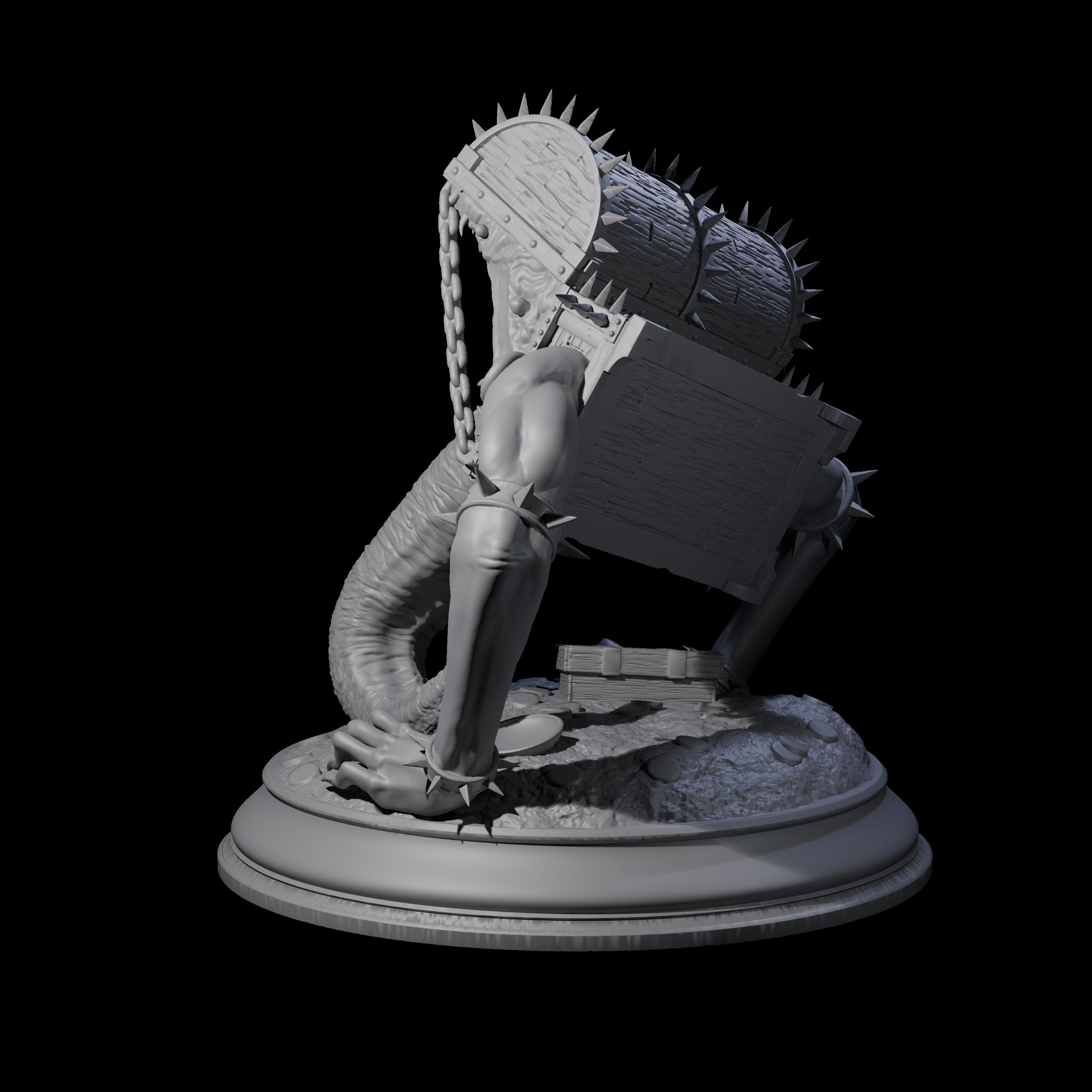 Stalking Treasure Mimic Miniature for Dungeons and Dragons, Pathfinder or other TTRPGs