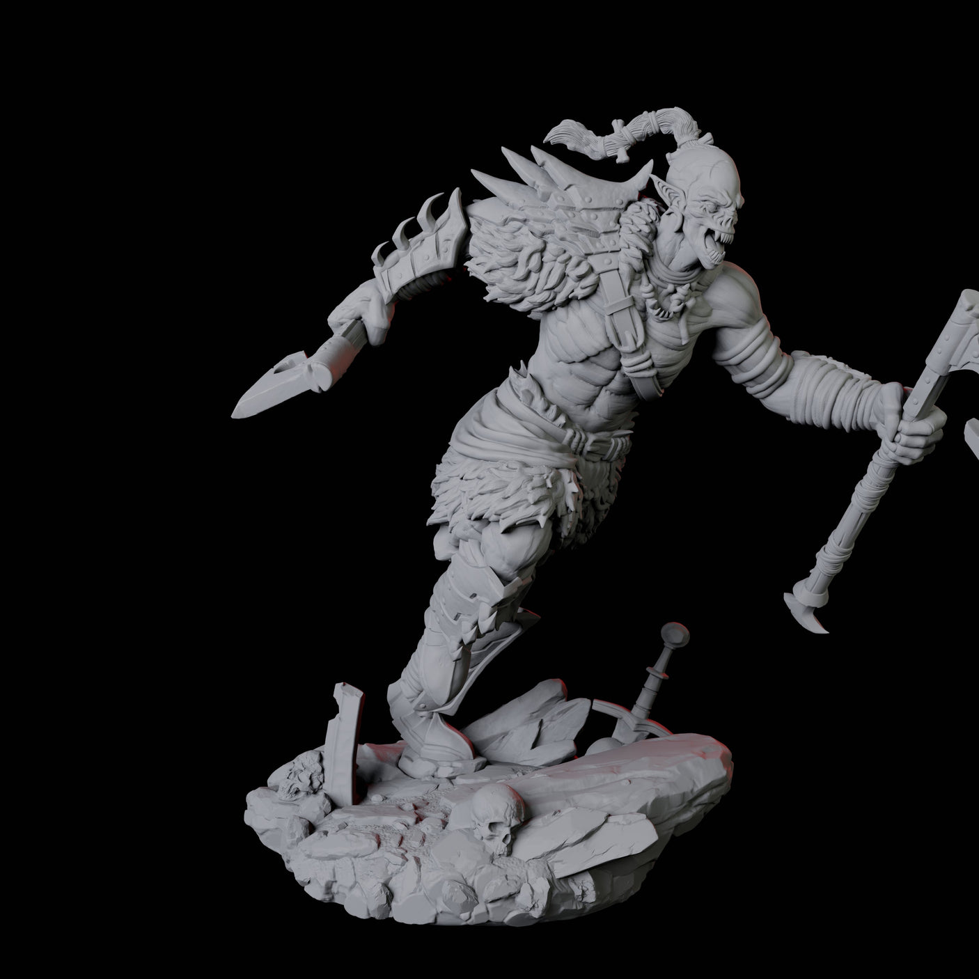 Stalking Urdefhan Warrior A Miniature for Dungeons and Dragons, Pathfinder or other TTRPGs