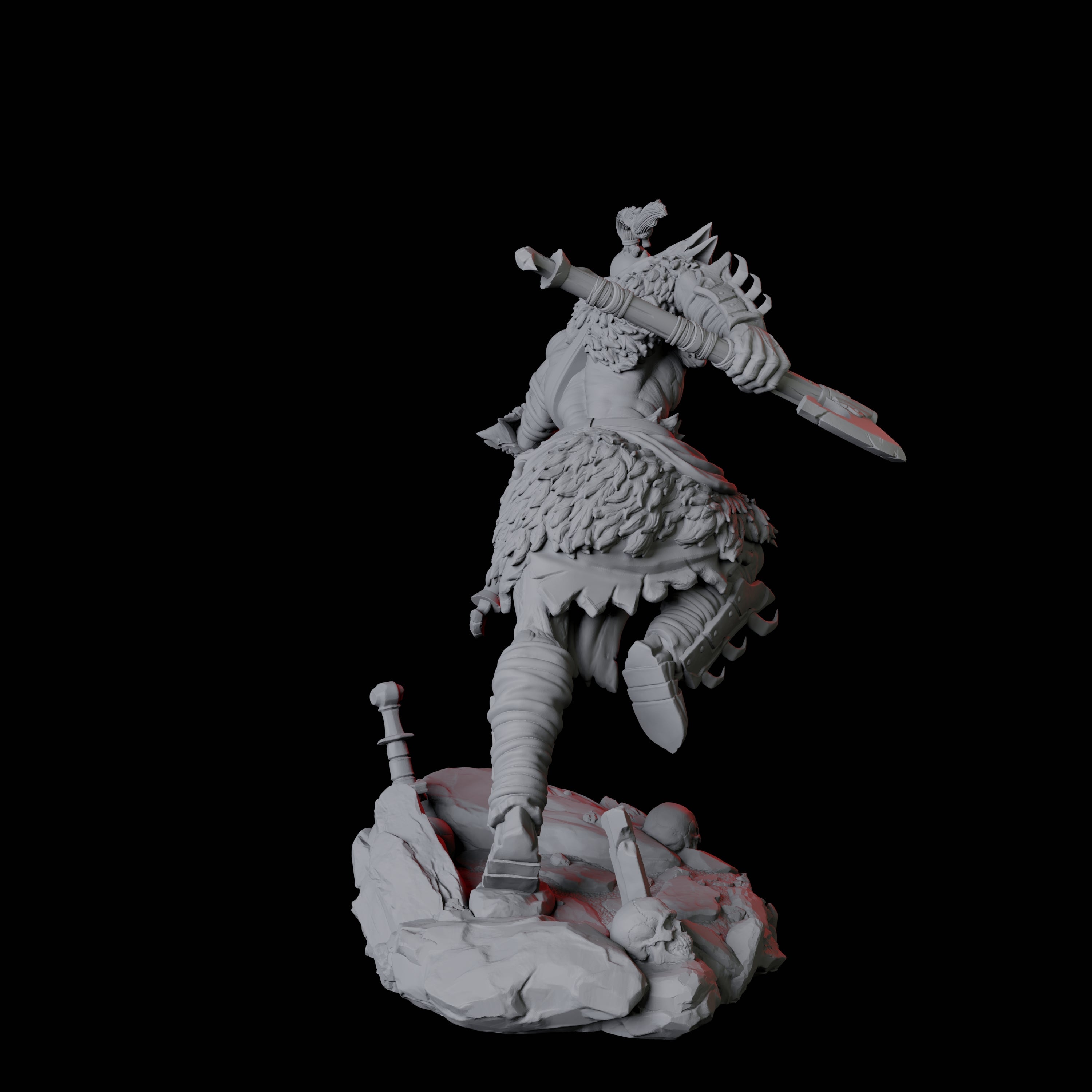 Stalking Urdefhan Warrior A Miniature for Dungeons and Dragons, Pathfinder or other TTRPGs