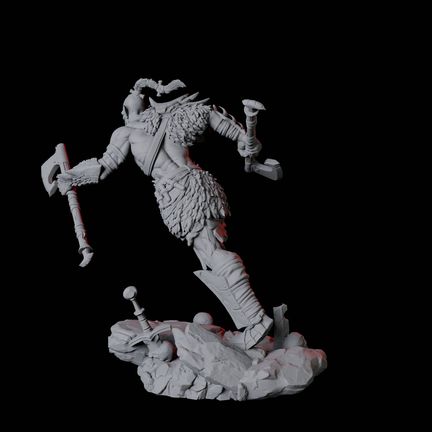 Stalking Urdefhan Warrior A Miniature for Dungeons and Dragons, Pathfinder or other TTRPGs