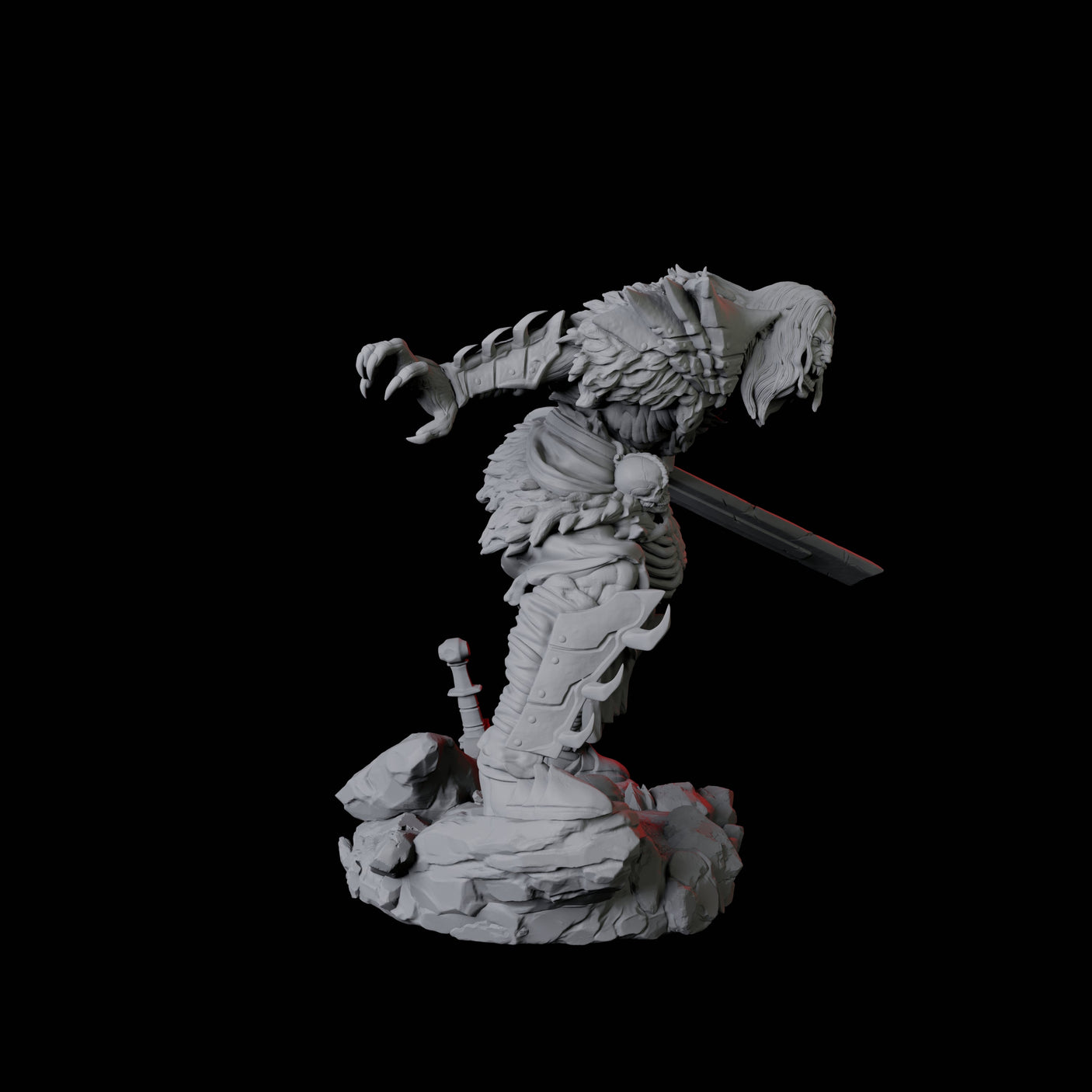 Stalking Urdefhan Warrior C Miniature for Dungeons and Dragons, Pathfinder or other TTRPGs