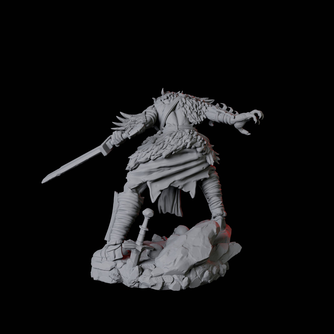 Stalking Urdefhan Warrior C Miniature for Dungeons and Dragons, Pathfinder or other TTRPGs
